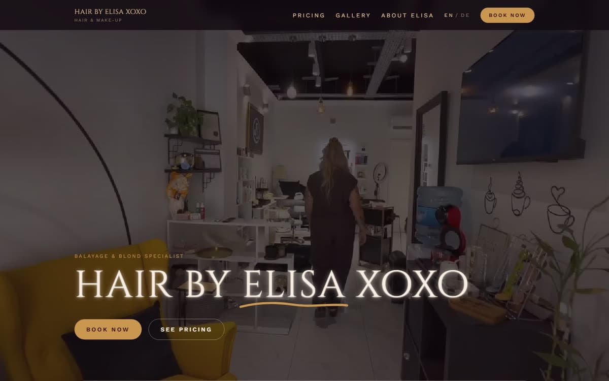 Hair by Elisa website